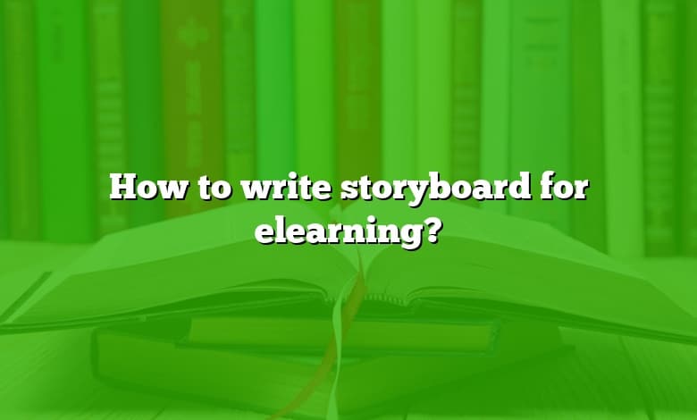 How to write storyboard for elearning?