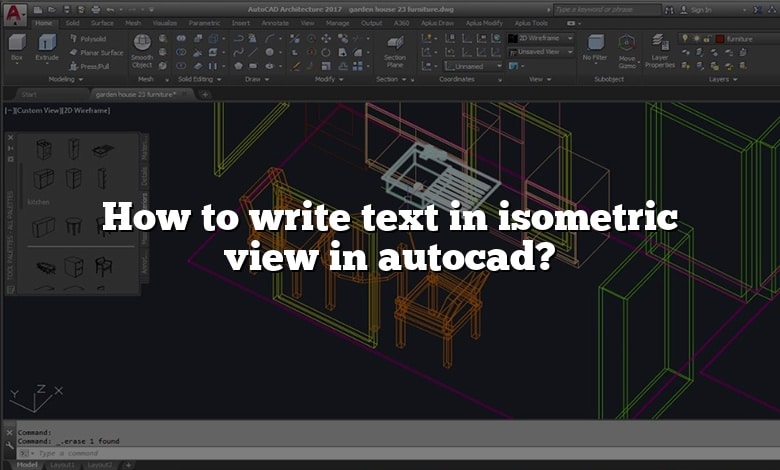 How to write text in isometric view in autocad?