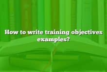 How to write training objectives examples?