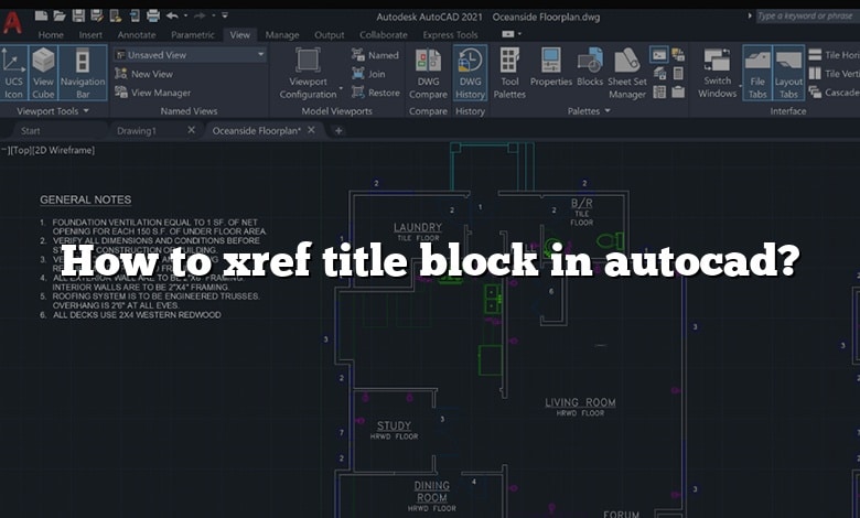 How to xref title block in autocad?