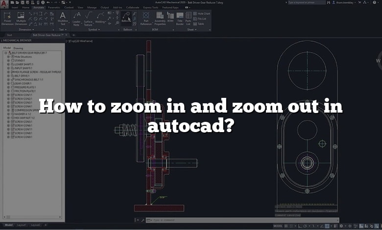 How to zoom in and zoom out in autocad?