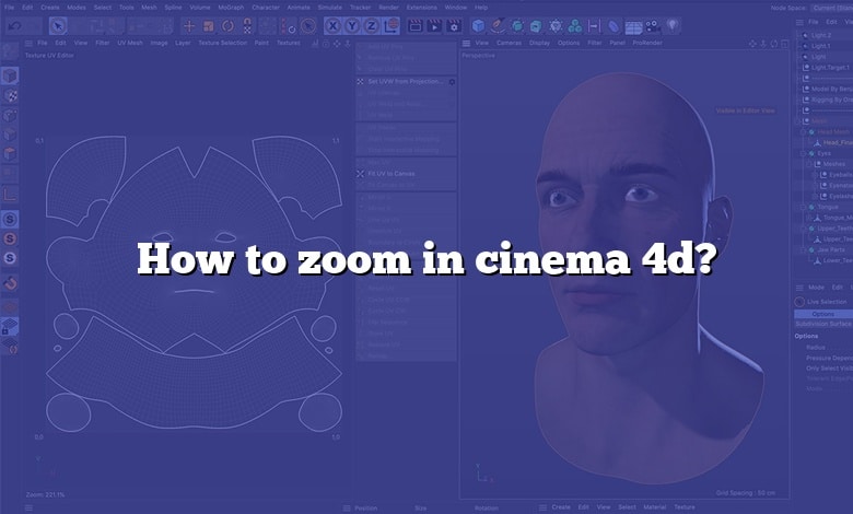 How to zoom in cinema 4d?