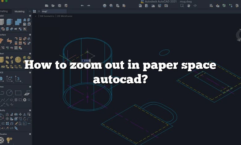 How to zoom out in paper space autocad?