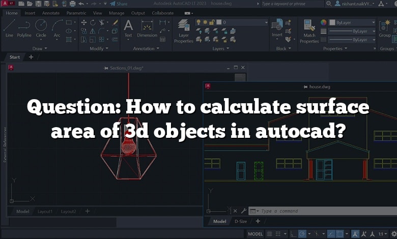 Question: How to calculate surface area of 3d objects in autocad?