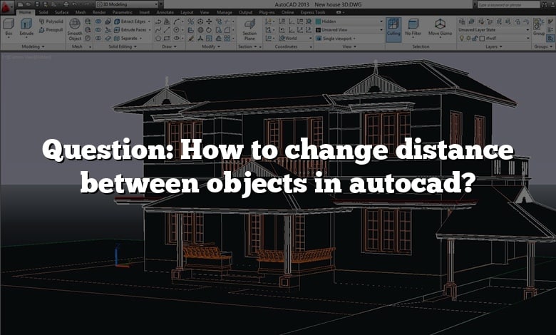Question: How to change distance between objects in autocad?