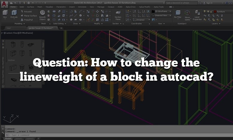 Question: How to change the lineweight of a block in autocad?