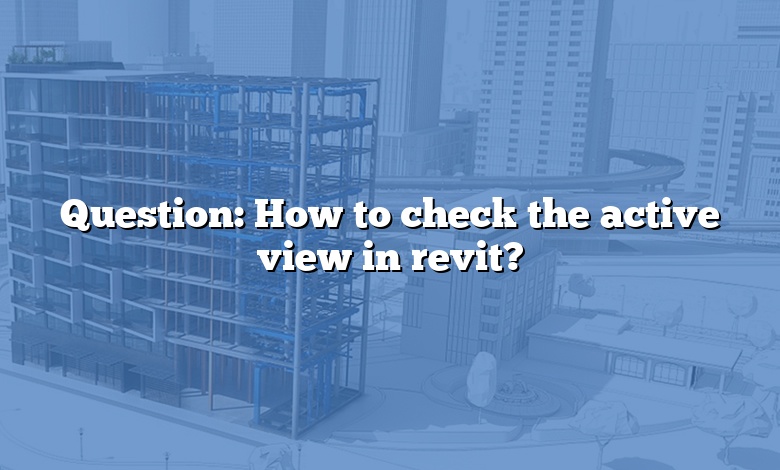 Question: How to check the active view in revit?