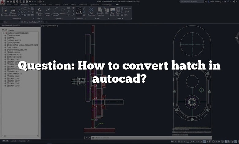 Question: How to convert hatch in autocad?