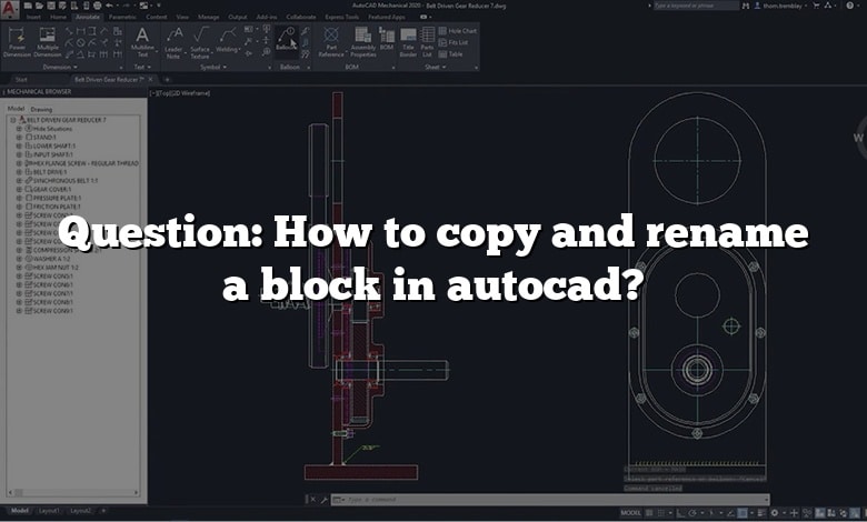Question: How to copy and rename a block in autocad?
