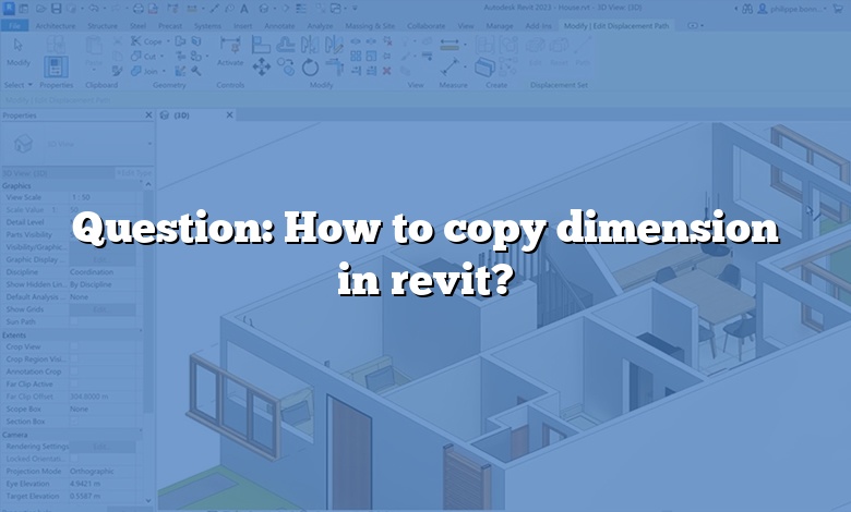 Question: How to copy dimension in revit?