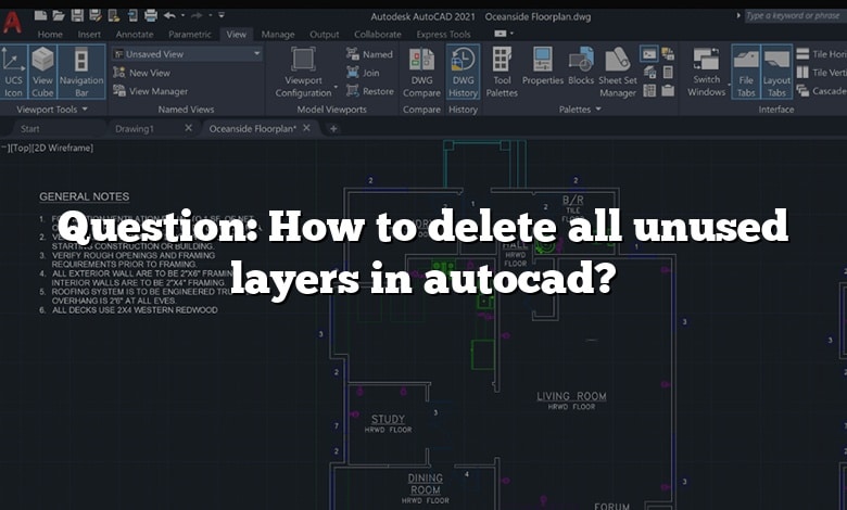 Question: How to delete all unused layers in autocad?
