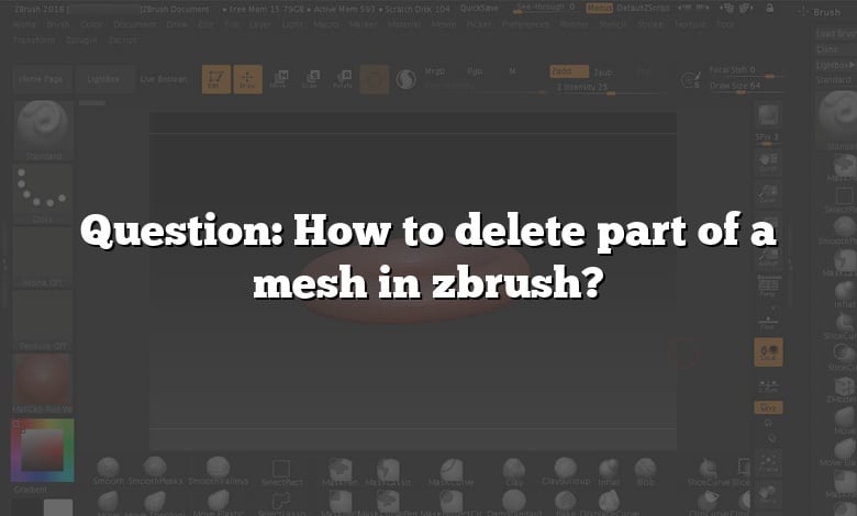 Question: How to delete part of a mesh in zbrush?