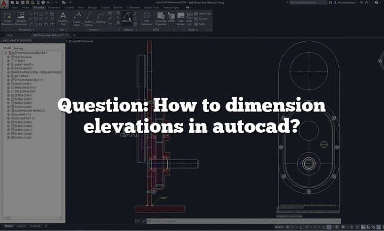 Question: How to dimension elevations in autocad?