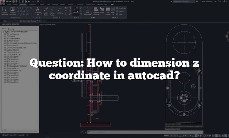 Question: How to dimension z coordinate in autocad?