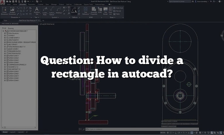 Question: How to divide a rectangle in autocad?