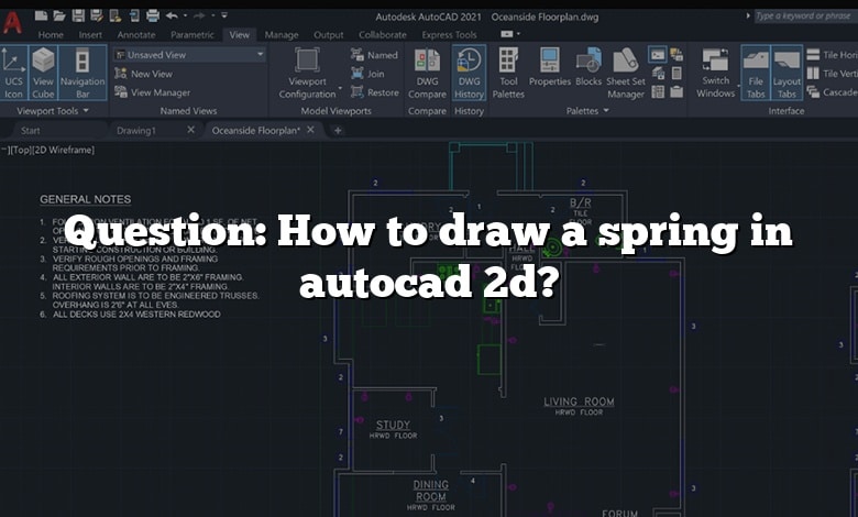 Question: How to draw a spring in autocad 2d?