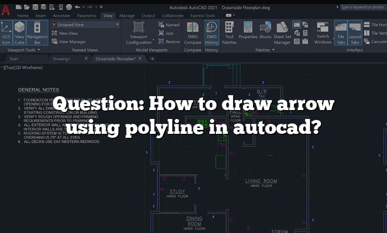 Question: How to draw arrow using polyline in autocad?