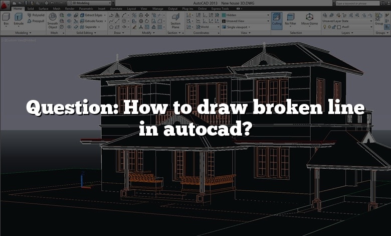 Question: How to draw broken line in autocad?