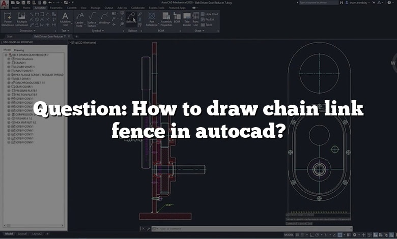 Question: How to draw chain link fence in autocad?