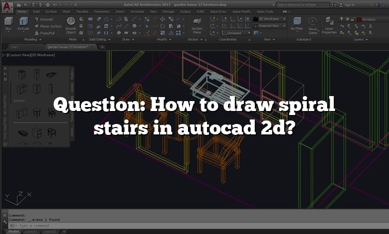 Question: How to draw spiral stairs in autocad 2d?
