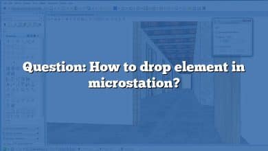 Question: How to drop element in microstation?