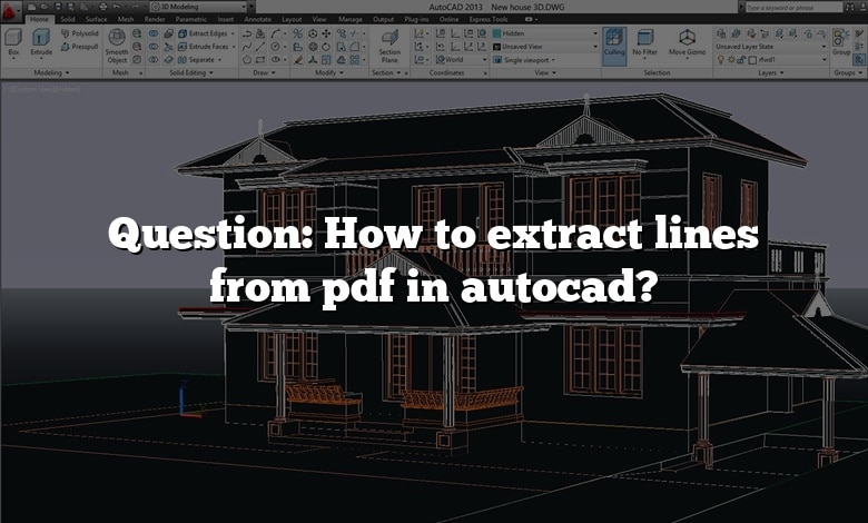 Question: How to extract lines from pdf in autocad?