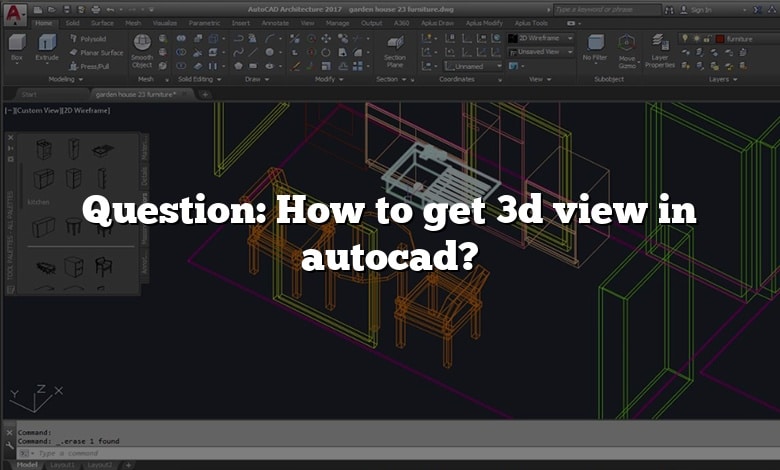 Question: How to get 3d view in autocad?