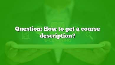 Question: How to get a course description?