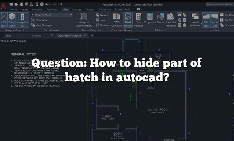 Question: How to hide part of hatch in autocad?