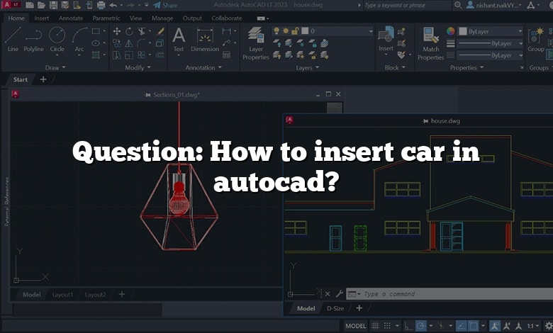 Question: How to insert car in autocad?
