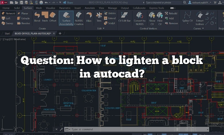Question: How to lighten a block in autocad?
