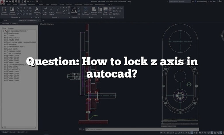 Question: How to lock z axis in autocad?
