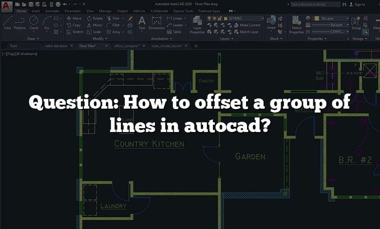 Question: How to offset a group of lines in autocad?