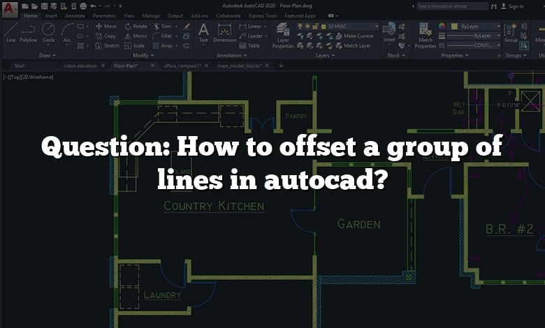 Question: How to offset a group of lines in autocad?