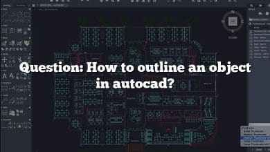 Question: How to outline an object in autocad?
