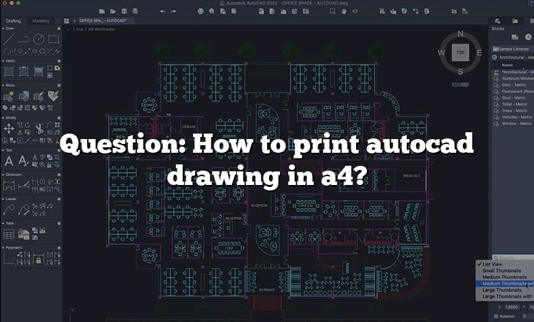 Question: How to print autocad drawing in a4?