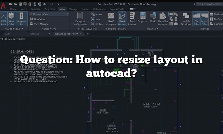 Question: How to resize layout in autocad?