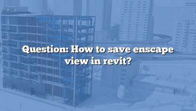 Question: How to save enscape view in revit?