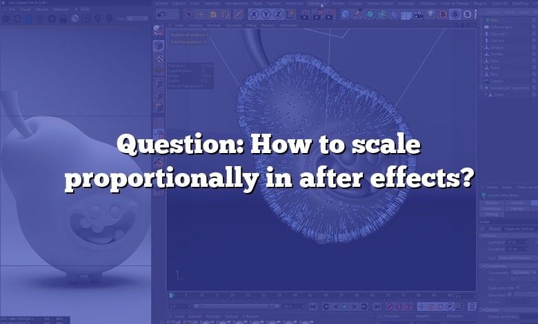 Question: How to scale proportionally in after effects?