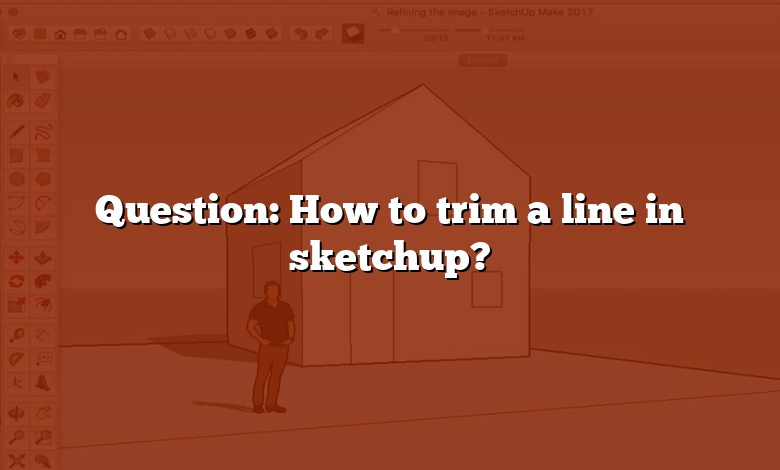 Question: How to trim a line in sketchup?