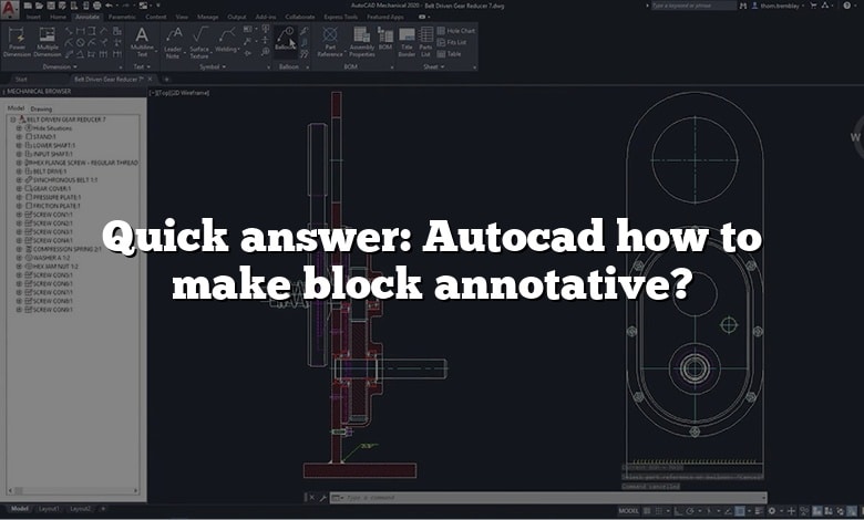 Quick answer: Autocad how to make block annotative?