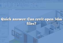 Quick answer: Can revit open 3dm files?