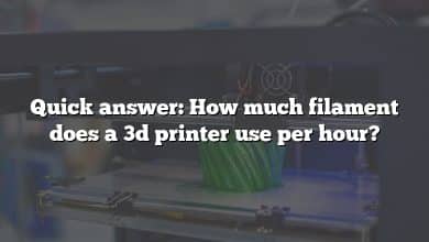 Quick answer: How much filament does a 3d printer use per hour?