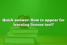 Quick answer: How to appear for learning license test?
