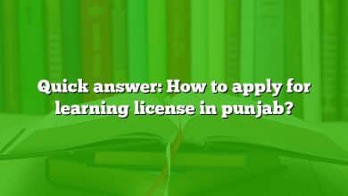 Quick answer: How to apply for learning license in punjab?