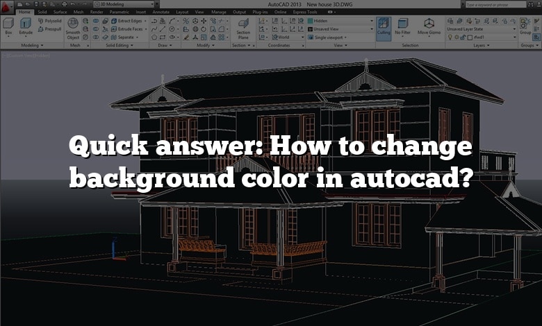 Quick answer: How to change background color in autocad?