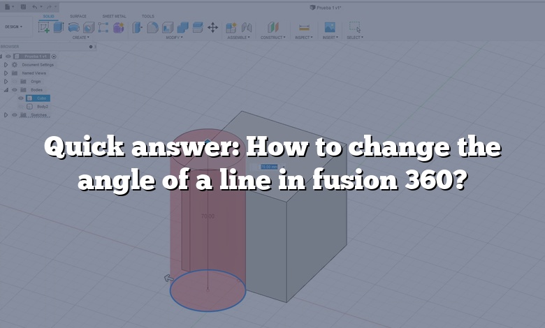Quick answer: How to change the angle of a line in fusion 360?