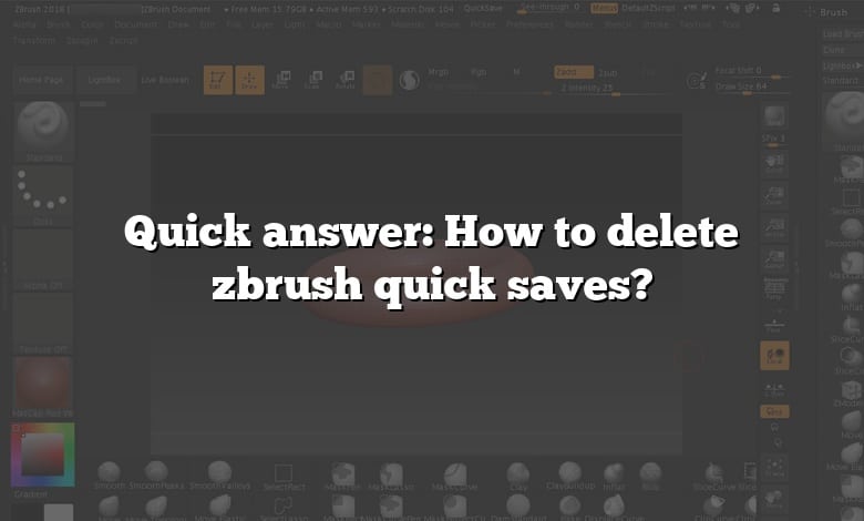 how to disable quick save in zbrush