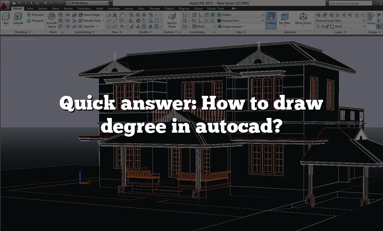 Quick answer: How to draw degree in autocad?