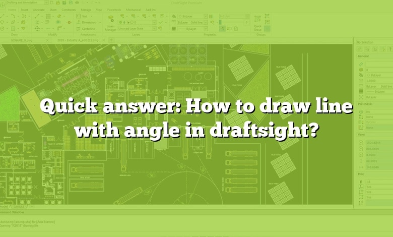 Quick answer: How to draw line with angle in draftsight?